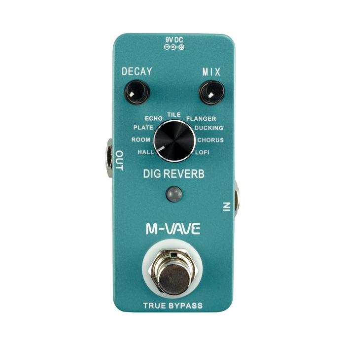Cuvave DIG Reverb Delay Pitch Effect Pedal with 9 Types True Bypass
