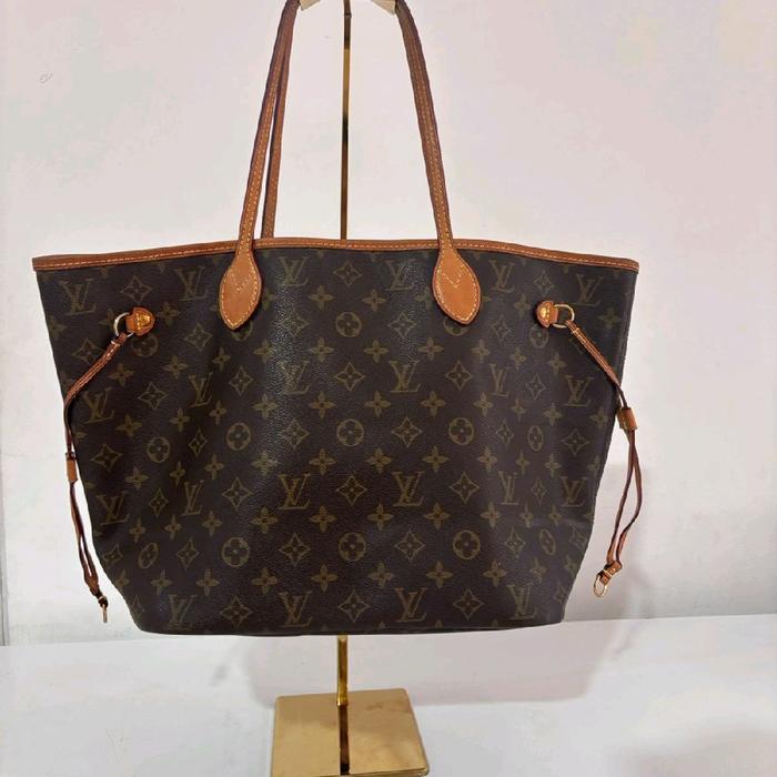 Preloved LV Neverfull Size GM Tahun 2005 Authentic Lengkap pouch