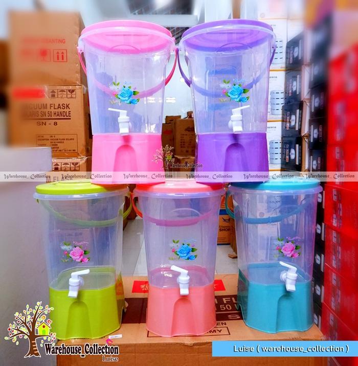 DRINK JAR / TEMPAT AIR DENGAN KERAN / TONG KRAN / Tempat air minum kran plastik / Dispenser air mur