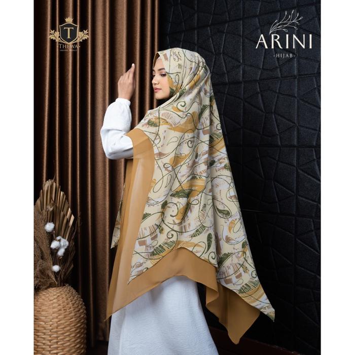 THEWA Kerudung/Khimar/Hijab “ARINI MOTIF ''Jumbo Lancip 2 LAYER CERUTY