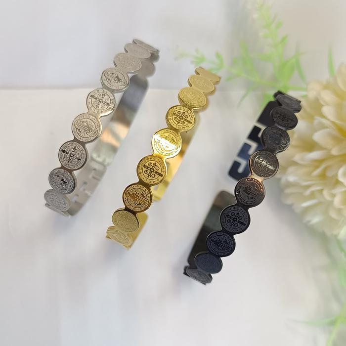 GELANG TANGAN ROHANI HITAM,EMAS,PUTIH - GELANG BANGLE - GELANG WANITA