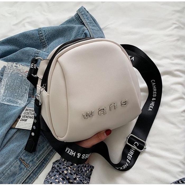 IMPORT CHINTA E6121 BQJ3458 TAS BULAT TAS SELEMPANG WANITA TERBARU TUKISAN WANG