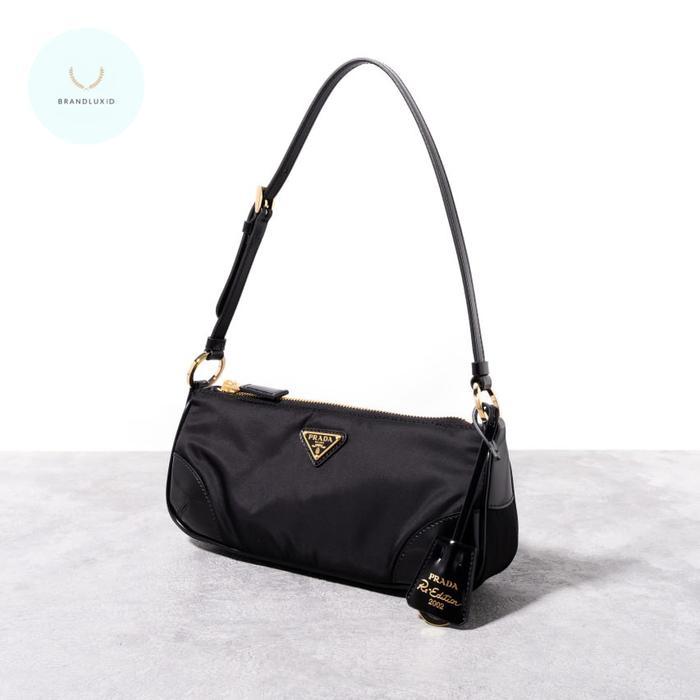 PRADA RE-EDITION 2002 SHOULDER BAG RE-NYLON AND BRUSHED LEATHER