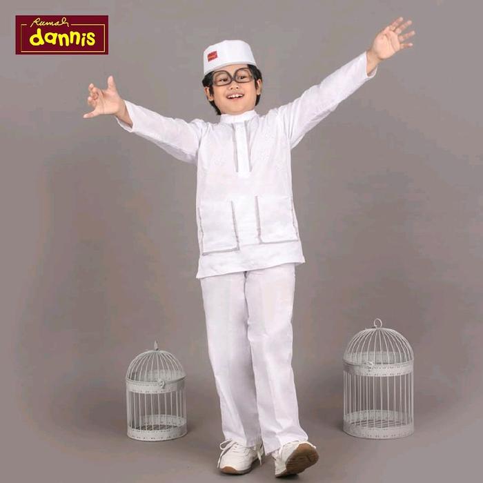 Dannis TAPL 0404 IH Baju Muslim Putih Ikrom Manasik Haji Anak Laki-laki