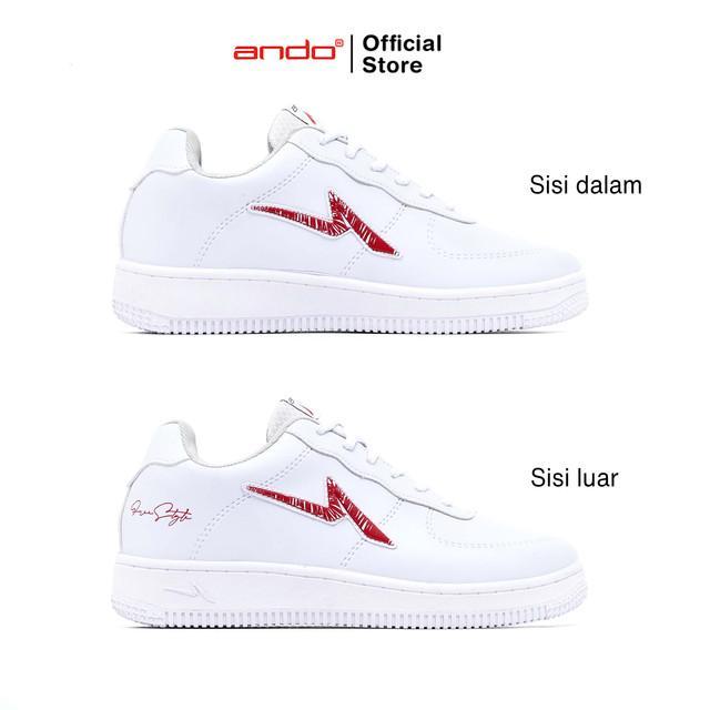 Ando Official Sepatu Sneakers Curtiz Duo Pria Dewasa -Putih/Merah