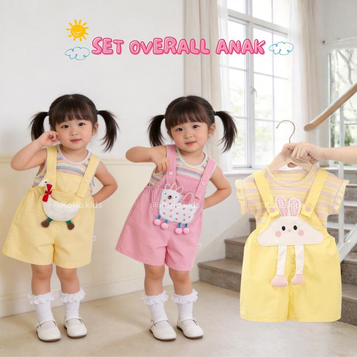 One Set Anak Perempuan Anak Perempuan Baju Kodok Anak Setelan Overall Awan Kaos Knitt