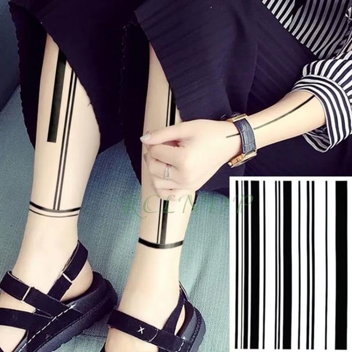 Desain garis gelang tribal temporary tattoo tato temporer fashion Bahan Bagus PREMIUM Tebal - Model 