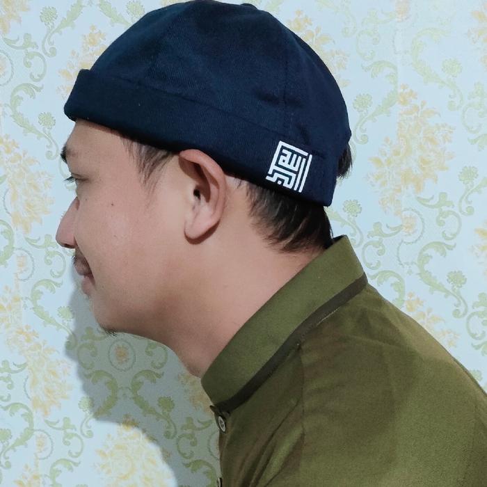 Peci gaul peci mikihat peci distro peci murah navy blue Muslim Kopiah