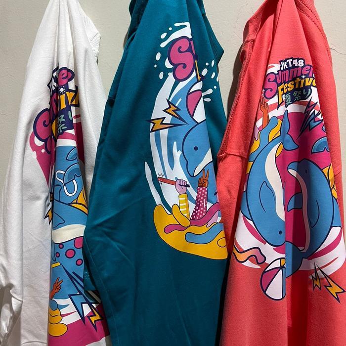 T-shirt kaos JKT48 summer festival 2023 Combed Baju Katun Surfing Oblong