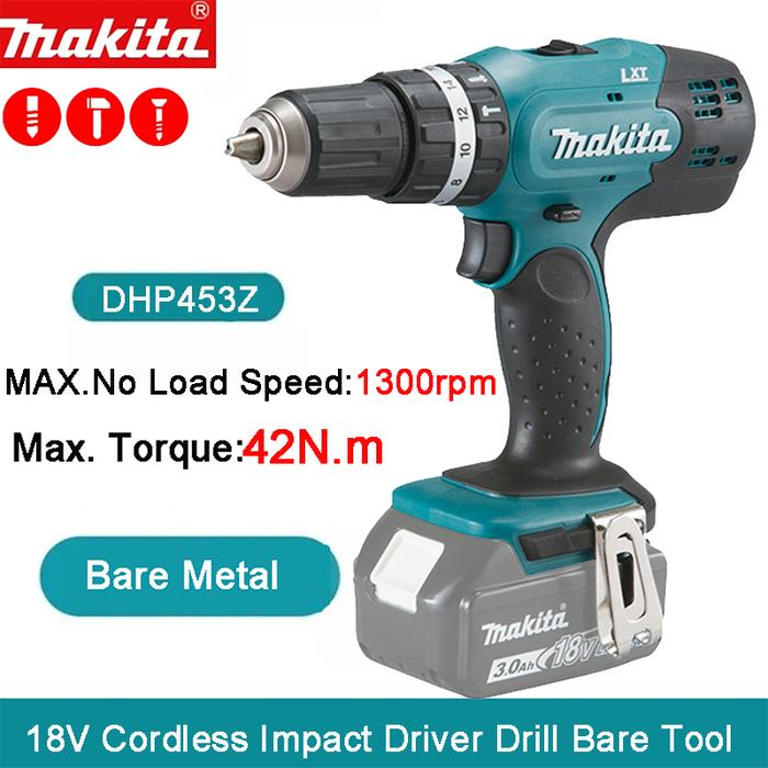 Makita Original DHP453Z 18V Cordless Driver Drill Electric Screwdriver Fit Screwing /Drill Holes /Dr