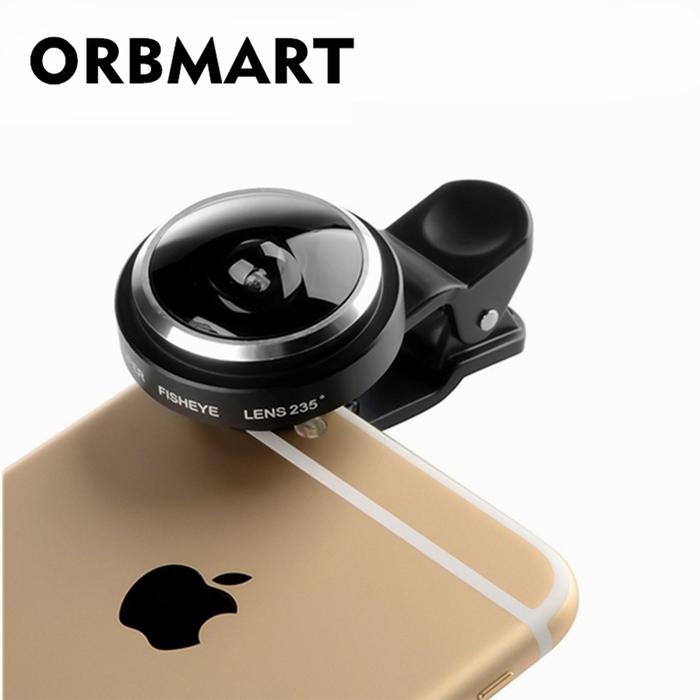 ORBMART 235 Degree Super Fish Eye Fisheye Lens Universal Clip
