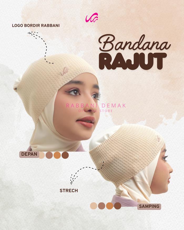 RABBANI - BANDANA RAJUT - CIPUT DALAMAN KERUDUNG - CIPUT RAJUT RABBANI - 100% ORIGINAL
