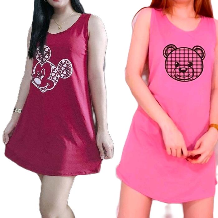 TANKTOP Baju Daster Wanita Sexy | Kaos Singlet | Mini Dress Santai XL  Dewasa  Remaja Nyaman Lembut 