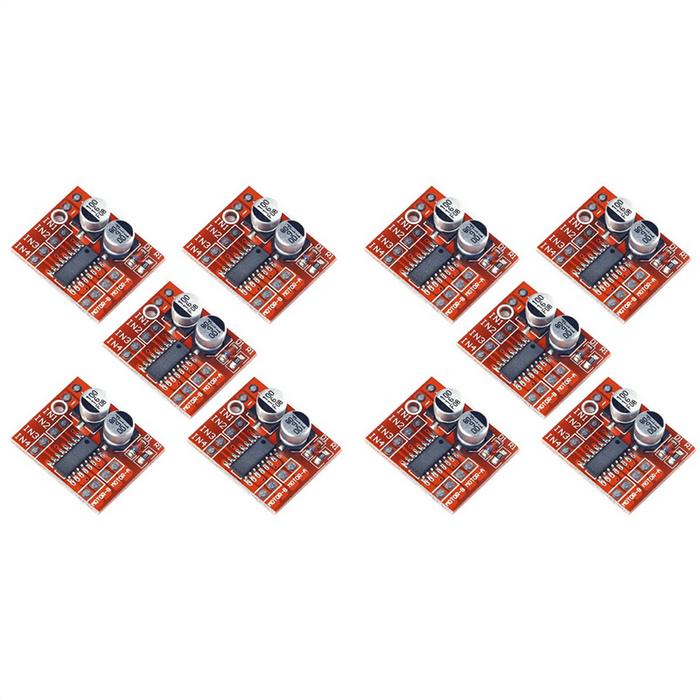 10Pcs Dual H-Bridge DC Stepper 1.5A 2 Way DC Motor Driver Module Replace Stepper L298N for Smart Car