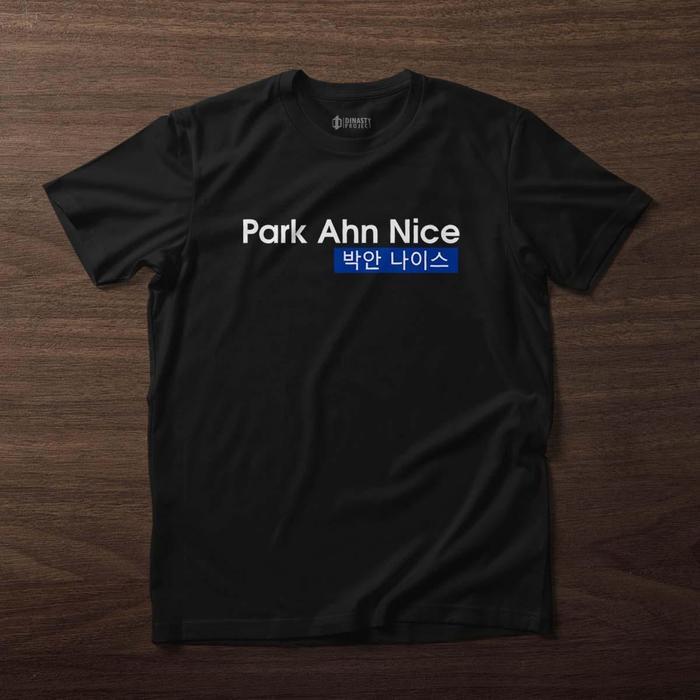 Kaos Kpop Park Ahn Nice merek Dinasty Project warna hitam