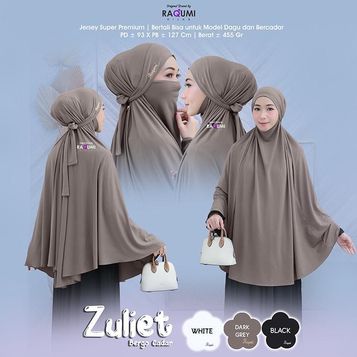 jilbab bergo madinah cadar jersey premium ori raqumi
