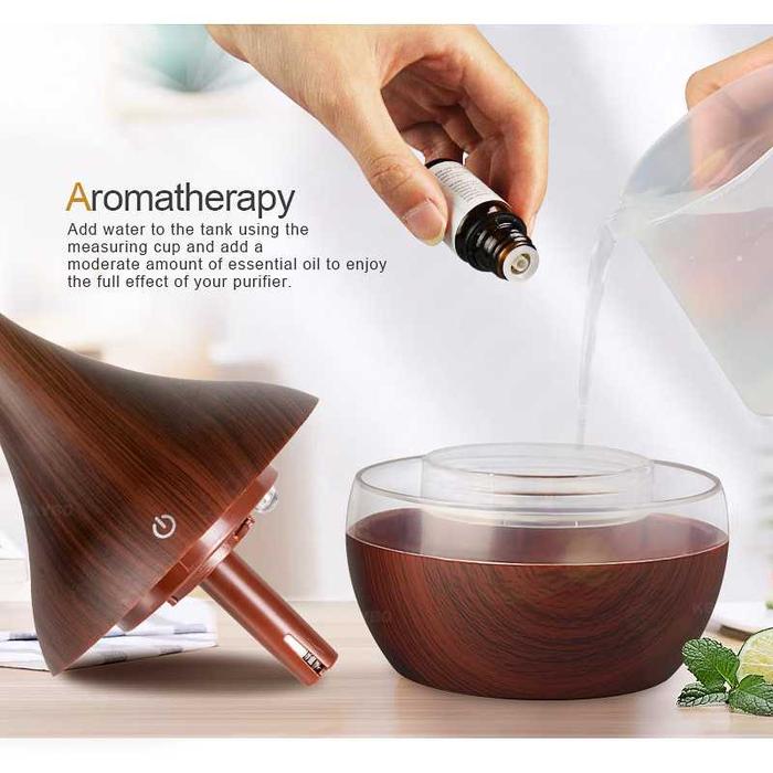 Taffware HUMI H98 Humidifier Aromaterapi Original - Desain Kayu Elegan