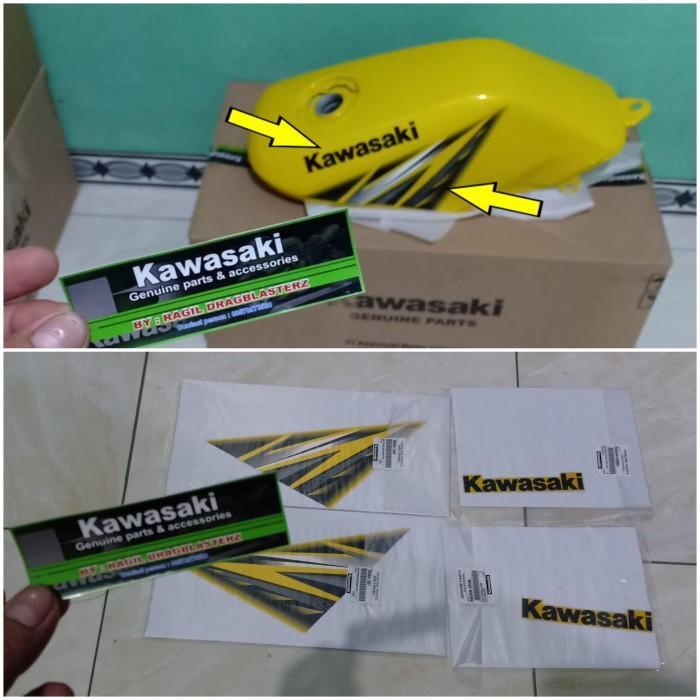 striping stiker tangki set ninja ss kuning Kawasaki OSEAN