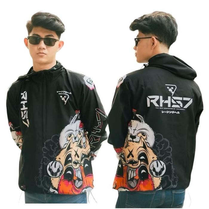Jaket Racing Hell Terbaru /Racing Hell  Printing Pria Panjang/RH57 JAKET RUNNING JKRN 062