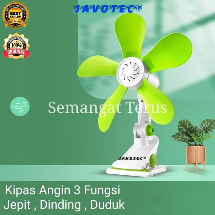 Mini Fan Jepit Javotec 490(Jepit~Dinding~Duduk) / Kipas Angin Jepit 24W / Kipas Angin Mini / Kipas A