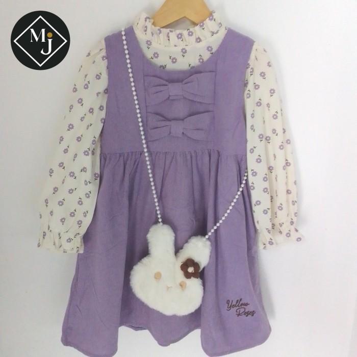 MJ FASHION 135 | DRESS ANAK PEREMPUAN | DRESS ANAK LOVE ROSE | IMPORT | MOTIF PITA
