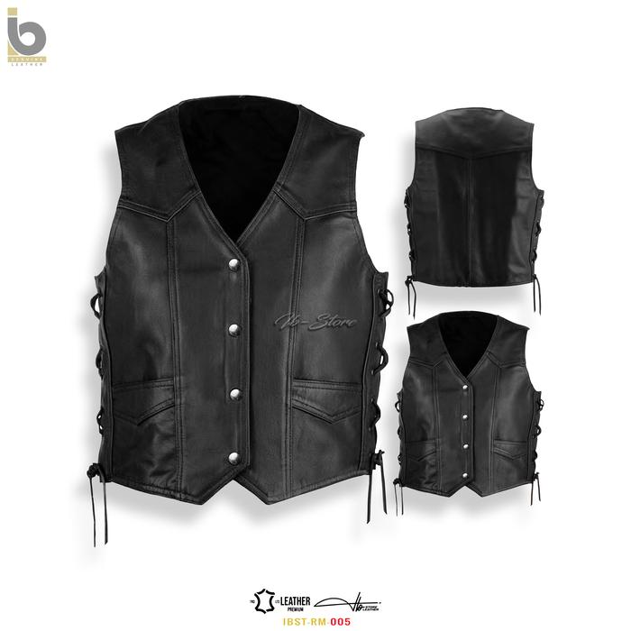 Rompi Kulit Bikers Pria. Jaket Rompi Pria Riding. Vest Leather Pria. Rompi Kulit Klasik Modern. Romp