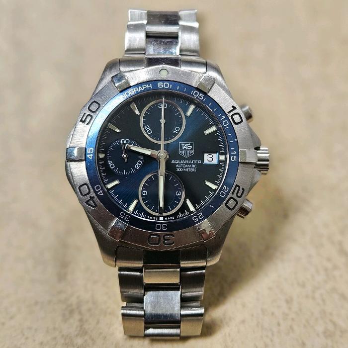 jam tangan original tag heuer aquaracer blue dial caf2112 watch only