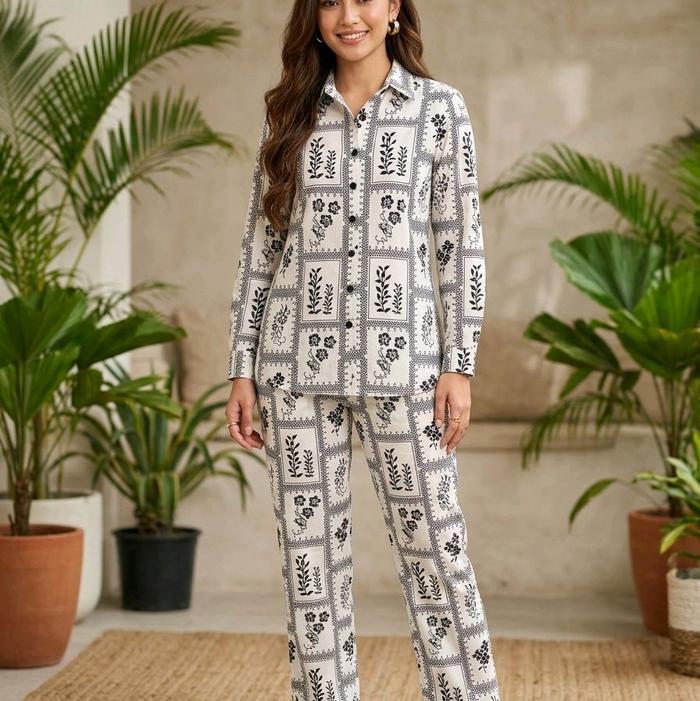 SETELAN BATIK CELANA KULOT MOTIF ZALORA LD120 PB 75 BUSUI FRAENDLI UKURAN ALSIZE