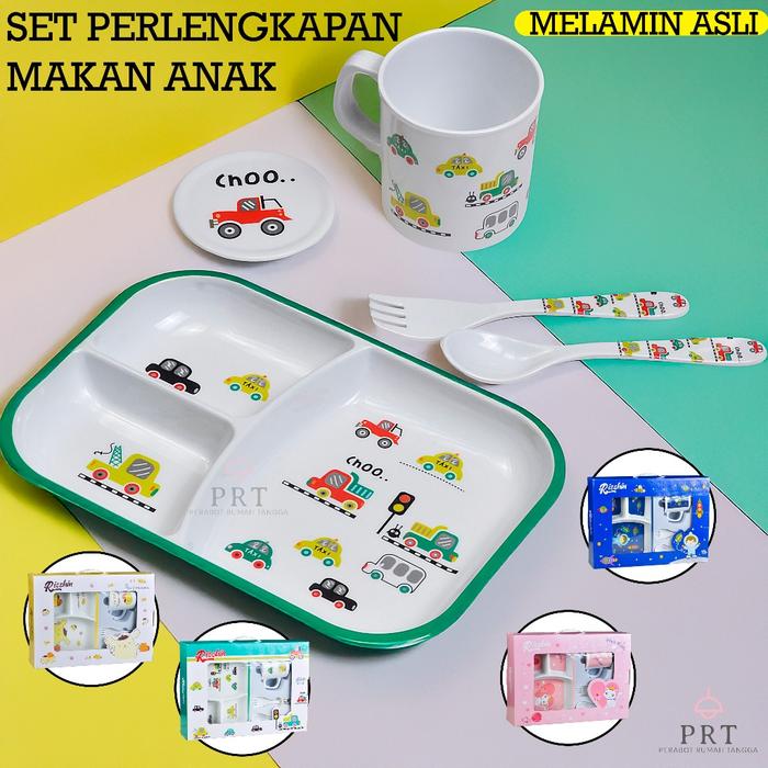 Paket Box Set Piring Makan Anak Hadiah Hampers Kado Piring Anak Bebas Tahan Panas