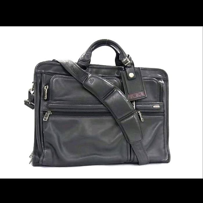 TUMI 96114D4 all leather business briefcase laptop bag, pre-loved