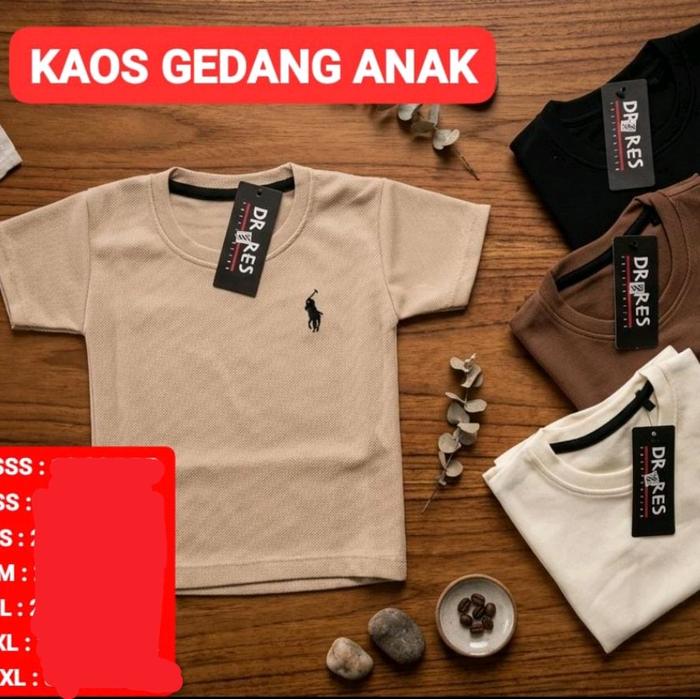 kaos Atasan / Kaos anak cowok / cewek 1-10 tahun warna polos simpel adem lembut nyerap keringat mura