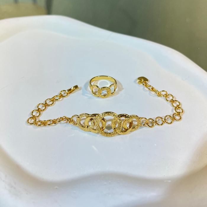 Gelang Cincin Kolong Crum Asli Emas 24K - Tahan Lama dan Awet