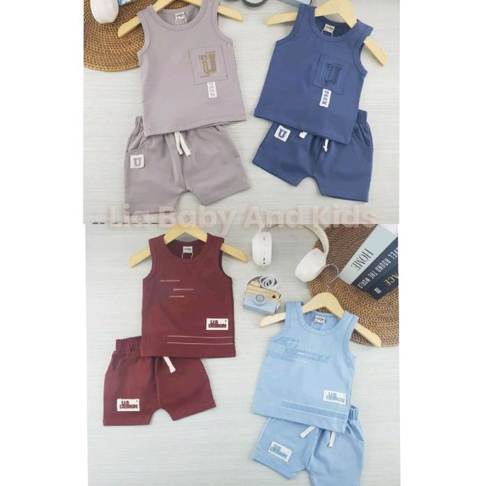 SETELAN USON KUTUNG CELANA KAOS ANAK COWOK BABY BOY BAJU BAYI