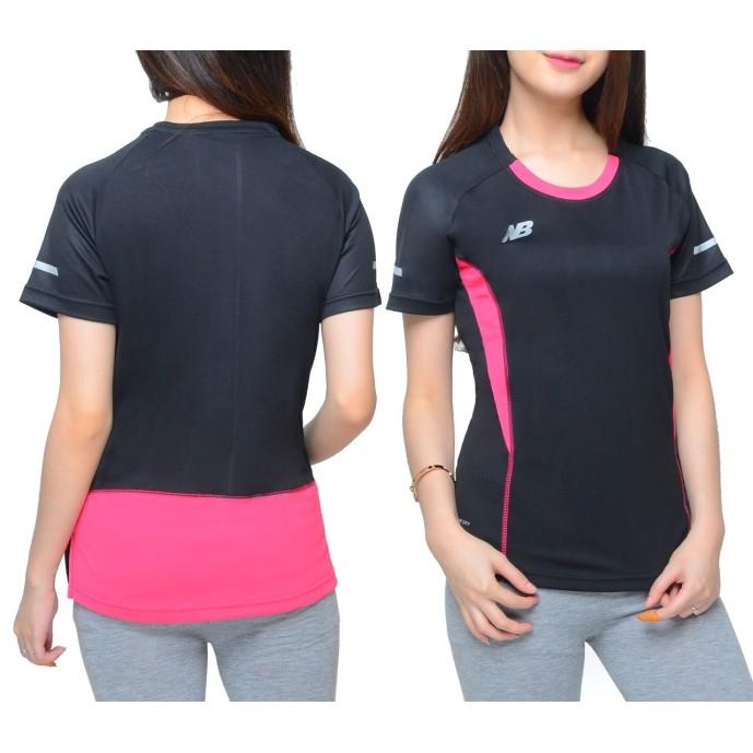 Baju/kaos running olahraga gym fitness NB run02 #LADIES#