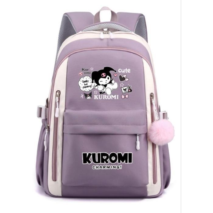 PREMIUM Tas Ransel Kuromi Charming Bags Tas Ransel Anak Murah Tas Sekolah Free Botol Minum Jam tanga
