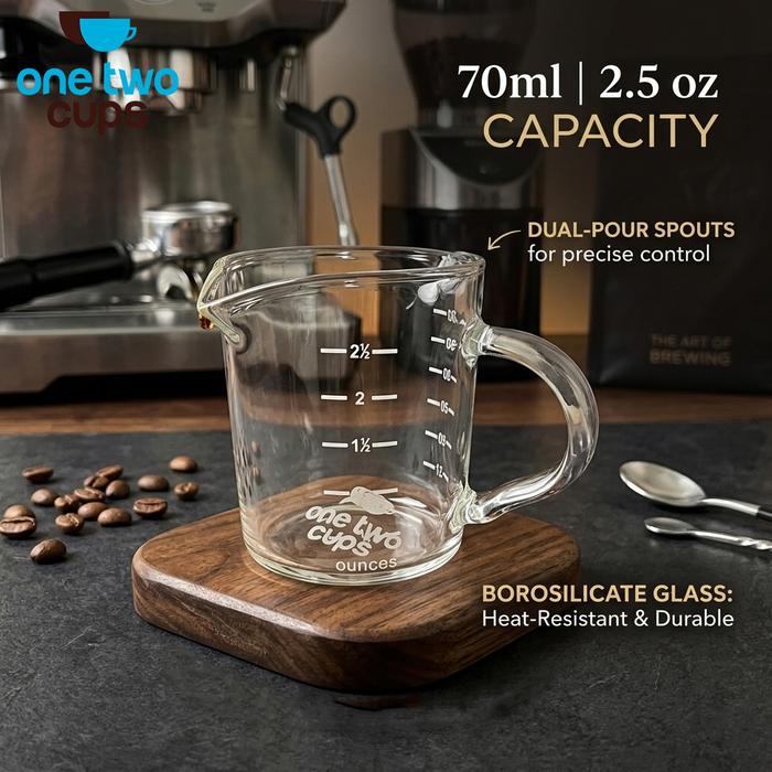 Cahayastore - Teko Kopi Kaca | Coffee Cup Tahan Panas | Gelas Takaran 70ml