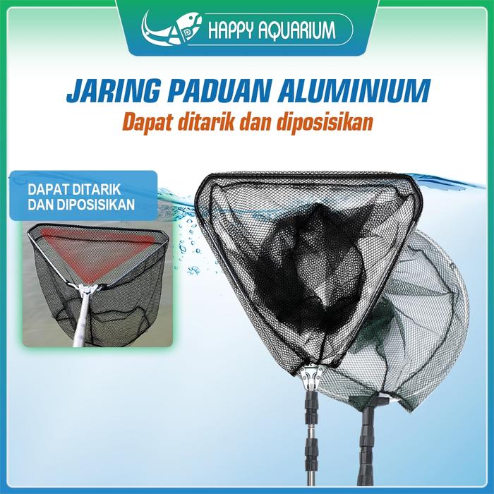 SEROKAN PENCEDOK JARING TELESCOPIC NET ALUMINIUM LIPAT TANGGOK PANJANG PENDEK SARINGAN IKAN MENANGKA