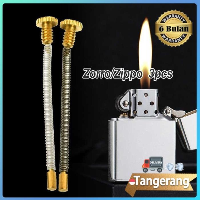 3pcs Baut dan Per untuk Korek Zippo Zorro 902-905