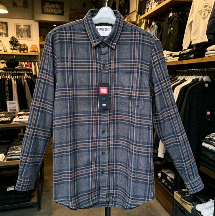 BOMBBOOGIE KEMEJA FLANEL PRIA ORIGINAL STORE REGULER FIT