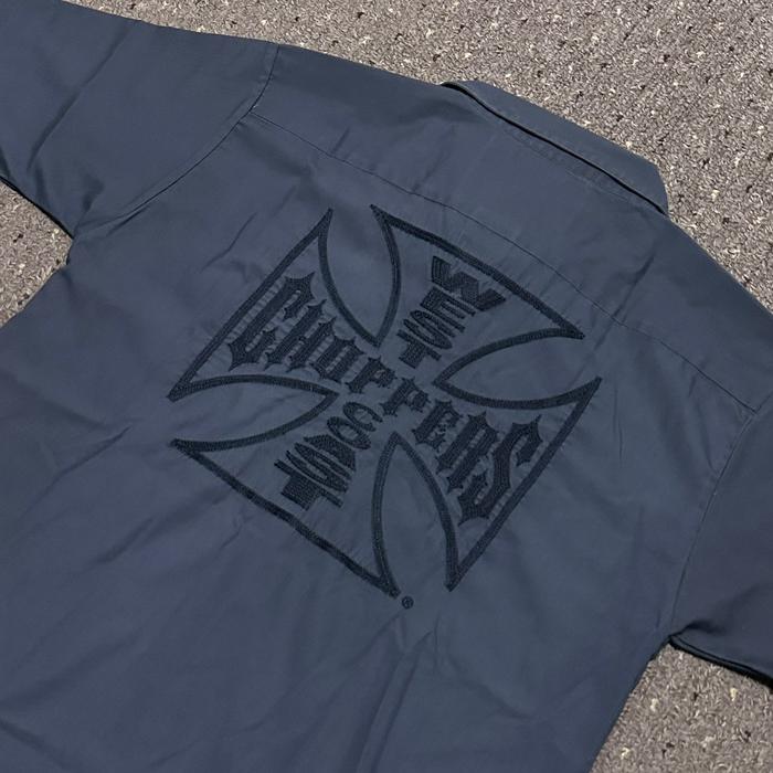 Vintage Y2K West Coast Choppers Workshirt Black On Grey Embroidery not Harley Davidson, Carhartt, De