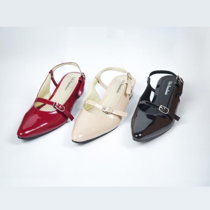 Sandal heels Riki Chaniago 3cm/sandal wanita 3cm hitam krem merah