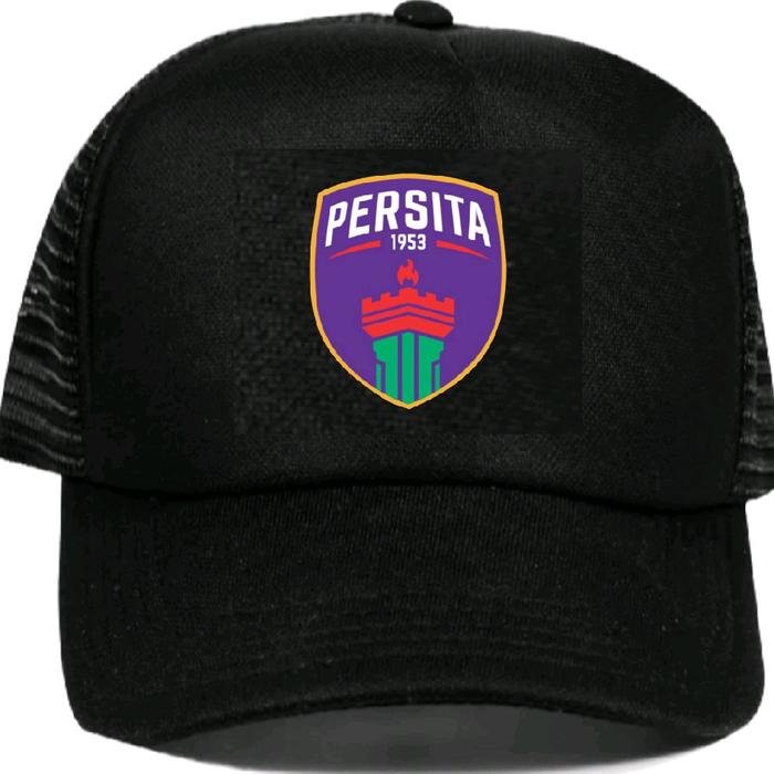 Persita Tangerang Topi Jaring Tracker Persita Tangerang Kain Jersey Grade A & Jaring Grade A Visor T