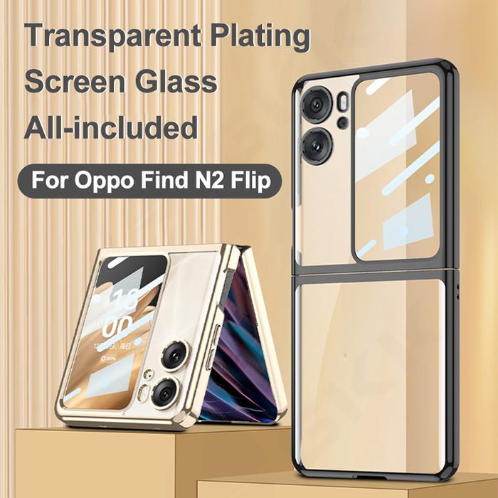 GKK Electroplating Transparent Hard Case For OPPO Find N2 Flip 5G