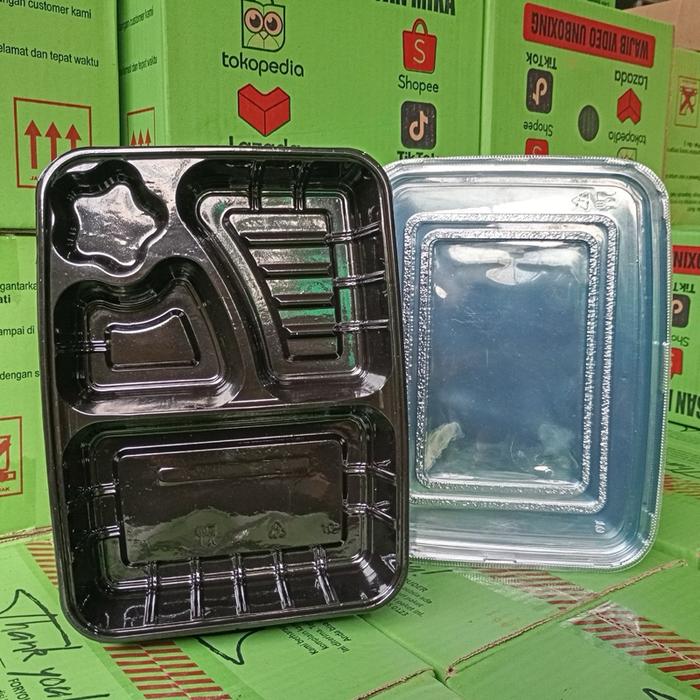 Mika Bento sekat 4 / Tray Bento Bintang / Tray Bento Sekat 4 isi 50set / Box Bento import
