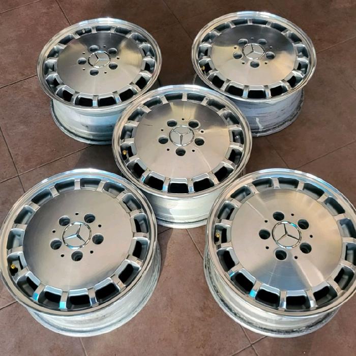 Velg Mercedes Benz W124 sportline R15 pcd 5x112 polish croome