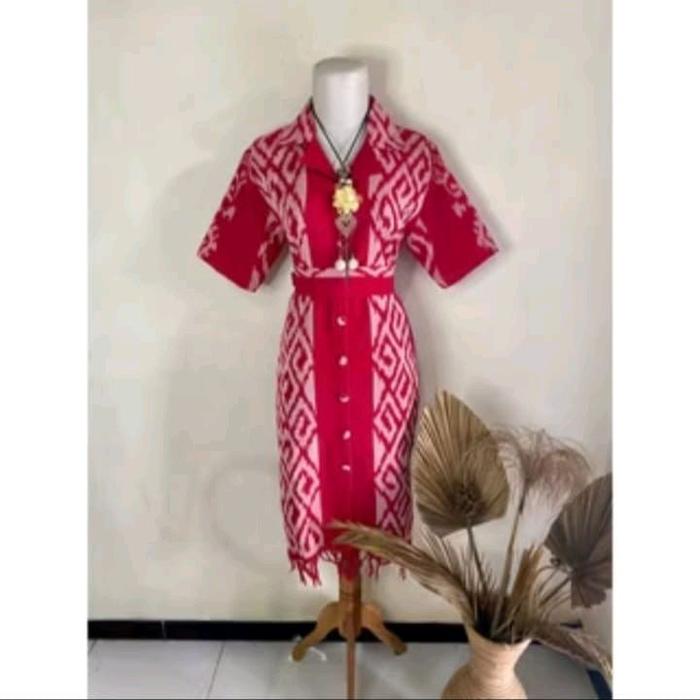 baju tenun Dress Tenun natal Terbaru couple