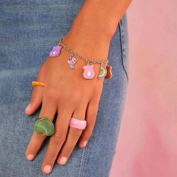 SHEIN X Care Bears Metal Cute Bear Charm Chain Bracelet