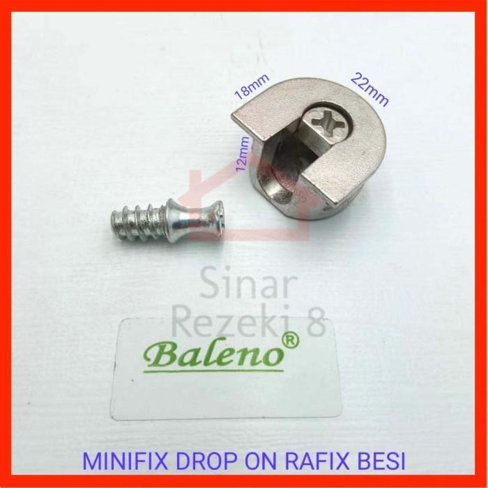 Minifix Drop On Rafix Besi Baut Knock Down Skrup Sekrup Casing Socket *