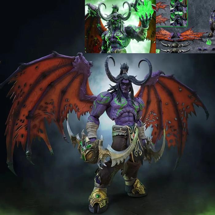 In Stock Game World of Warcraft Action Figures Illidan Stormrage Figure Save Illidan Heroes Anime Ey
