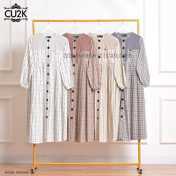 Cu2k Milda MIDI Dress - Official Store Fashion / Midi Katun by Cu2k Casual Kancing
